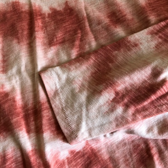Terra cotta tie dye long sleeve tee - Picture 3 of 4